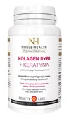 Włosy, skóra, paznokcie - NOBLE HEALTH Noble health Kolagen rybi + Keratyna x 60 kaps - miniaturka - grafika 1