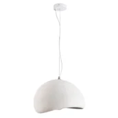Lampy sufitowe - Regulowana lampa do salonu Stone DN426-600 wiszący kamień metalowy biały - miniaturka - grafika 1