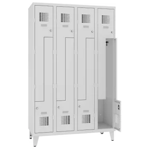 Szafka socjalna BHP na regulowanych nóżkach SUL 34 W ST - Szafki BHP - miniaturka - grafika 1