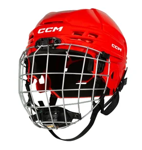 Kask hokejowy CCM Tacks 70 Combo Red Junior - Hokej - miniaturka - grafika 1