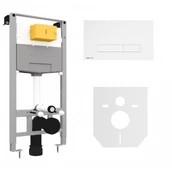 Stelaże i zestawy podtynkowe do WC - EXCELLENT INEX.SH2.1110.500 + INEX.AU230.150.WH + MATA Shiro 2.0 Stelaż Podtynkowy Do Miski WC + wsporniki + Aurro Przycisk BIAŁY + mata - miniaturka - grafika 1