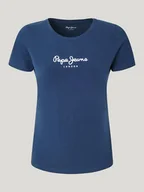 Koszulki i topy damskie - Pepe Jeans Koszulka "New Virgina" w kolorze granatowym - miniaturka - grafika 1