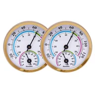 Stacje pogodowe - w 1, miniaturowy termometr wewnętrzny i higrometr, monitor temperatury i wilgotności do domu i biura (złoty - 2 szt.) - miniaturka - grafika 1