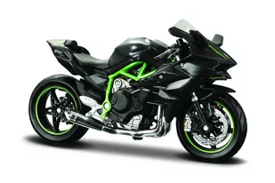 Maisto, model kolekcjonerski Kawasaki Ninja H2 R Z Podstawką 1/18 - Samochody i pojazdy dla dzieci - miniaturka - grafika 1
