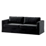 Pokrowce na meble - Dekoria pl pl Pokrowiec na sofę Karlstad 3-osobową nierozkładaną długi głęboka czerń 204 x 89 x 66 cm Velvet 616-704-17 - miniaturka - grafika 1