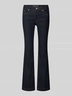 Spodnie damskie - Jeansy z poszerzaną nogawką z mieszanki bawełny - miniaturka - grafika 1