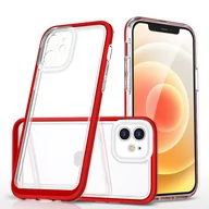 Etui i futerały do telefonów - Clear 3in1 etui do iPhone 12 żelowy pokrowiec z ramką czerwony - miniaturka - grafika 1