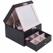 Pudełka i szkatułki - Szkatułka Pudełko Organizer Na Biżuterię Etui C12 - miniaturka - grafika 1