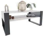 Ławy i stoliki kawowe - Ława stolik kawowy KAJA 120cm biały-czarny loft - miniaturka - grafika 1
