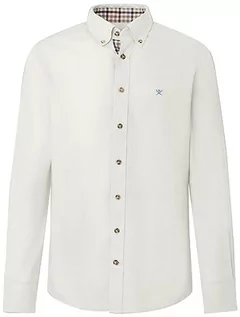 Koszule męskie - Hackett London Męska koszula flanelowa z wieloma wykończeniami, Beżowy (Ecru), XXL - grafika 1