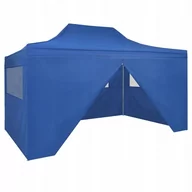 Pawilony ogrodowe - vidaXL Rozkładany namiot, pawilon z 4 ścianami, 3 x 4,5 m, niebieski 42512 - miniaturka - grafika 1
