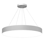 Lampy sufitowe - Metalowa lampa wisząca Sengo 5213 Shilo regulowana okrąg circle biała - miniaturka - grafika 1
