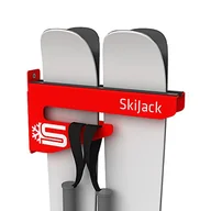 Akcesoria do bagażników dachowych - Skijack Uniseks – stojak na narty dla dorosłych wallmount, czerwony, normalny - miniaturka - grafika 1