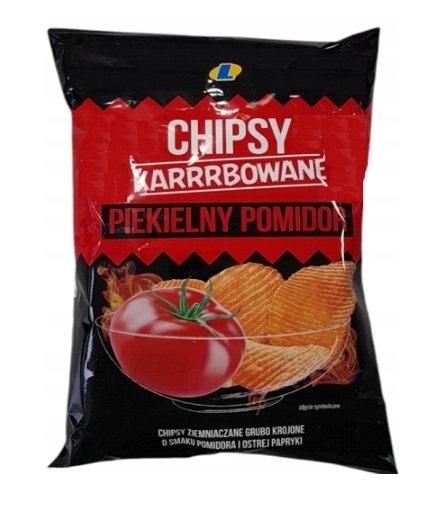LEWIATAN CHIPSY PIEKIELNY POMIDOR 140G