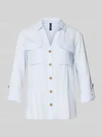 Koszule damskie - Bluzka koszulowa o kroju relaxed fit z czystej wiskozy model ‘BUMPY’ - miniaturka - grafika 1