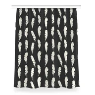 Zasłony - Klasyczna zasłona z nadrukiem Białe pióra 150x200, Fabricsy - miniaturka - grafika 1