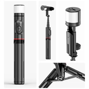 Selfie Stick Alogy Techsuit kijek do zdjęć selfie Tripod bezprzewodowy Bluetooth Remote z pilotem Black - Selfie stick - miniaturka - grafika 2