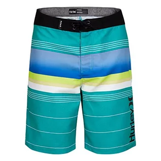 Kąpielówki dla chłopców - Hurley Chłopięce spodenki z krótkim deską Hrlb Pacific Grove BoardShort Board Zielona Zorza (Aurora Green) 8 - grafika 1