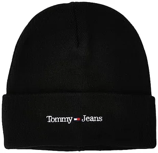 Tommy Hilfiger Czapka z dzianiny czarna, Czarny, Rozmiar uniwersalny - Czapki damskie - miniaturka - grafika 1