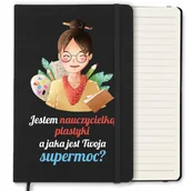 Notesy i bloczki - NOTES LINIE 120 STR PREZENT DLA NAUCZYCIELKI PLASTYKI DZIEŃ NAUCZYCIELA WZ - miniaturka - grafika 1