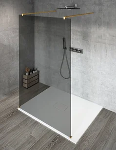 VARIO GOLD MATT jednoczęściowa kabina przysznicowa Walk-In, szkło dymione, 1300 mm - Kabiny prysznicowe VARIO GOLD MATT jednoczęściowa kabina przysznicowa Walk-In, szkło dymione, 1300 mm - Kabiny prysznicowe - miniaturka - grafika 1