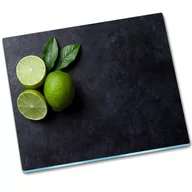 Deski do krojenia - Deska do krojenia szklana Zielone limonki - 60x52 cm - miniaturka - grafika 1