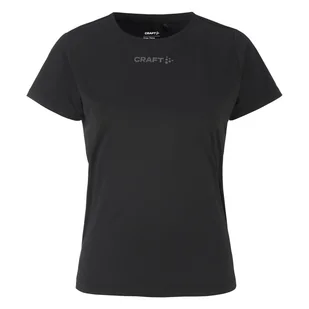 Damska Koszulka z krótkim rękawem CRAFT CORE ESSENCE SS TEE 2 W 1915291-999000 – Czarny - Koszulki i topy damskie - miniaturka - grafika 1