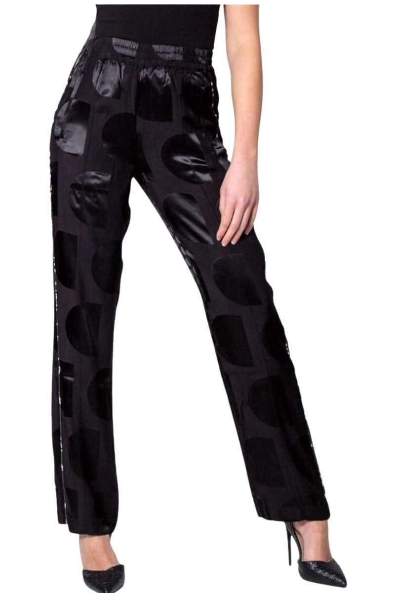 Spodnie damskie Desigual Agrinio satynowe czarne -XS