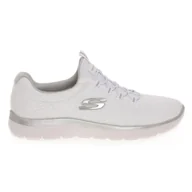 Trampki damskie - Skechers damskie trampki wsuwane Summits biało-srebrno-szare, Kolor:biały, Rozmiar UE:38 - miniaturka - grafika 1