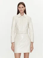 Kurtki damskie - Morgan Kurtka z imitacji skóry 241-VBOWL Beżowy Slim Fit - miniaturka - grafika 1