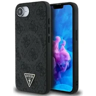 Etui i futerały do telefonów - Etui GUESS 4G Ring Triangle Logo MagSafe do Apple iPhone 16e Czarny - miniaturka - grafika 1