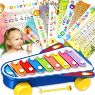 Instrumenty muzyczne dla dzieci - CYMBAŁKI KOLOROWE TONOWE EDUKACYJNE MUZYCZNE DLA DZIECKA INSTRUMENT DZWONKI - miniaturka - grafika 1