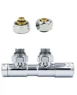 Zawór regulacyjny 50mm TWINS chrom prawy Pex - Zawory i kraniki - miniaturka - grafika 1
