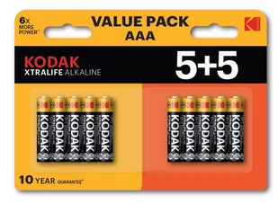Kodak BATERIE ALKALICZNE XTRALIFE AAA LR3 5+5 10PACK) 30423466 - Baterie i akcesoria - miniaturka - grafika 2