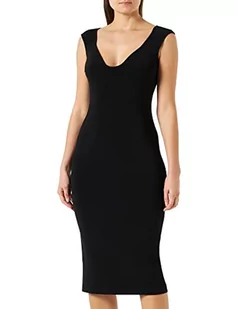 Pinko Damska sukienka ambitna neoprenowa w płynie na co dzień, Z99_czarna limuzyna, 70 - Sukienki - miniaturka - grafika 1