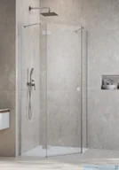 Kabiny prysznicowe - Radaway Essenza 8 Brushed Nickel Ptj kabina pięciokątna 90x90cm lewa szczotkowany nikiel 10490000-91-01L/10490200-01-01 - miniaturka - grafika 1