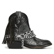 Botki damskie - Kowbojki NEW ROCK M-WSTM003TES-S1 Czarny - miniaturka - grafika 1