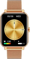 Smartwatch - Garett GRC Classic złoty stalowy - miniaturka - grafika 1