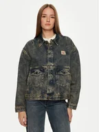 Kurtki damskie - American Vintage Kurtka jeansowa Joybird JOY16FH24 Niebieski Oversize - miniaturka - grafika 1