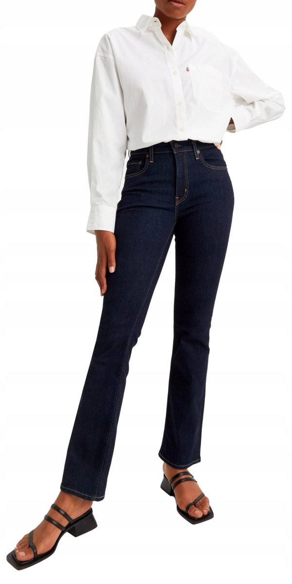 LEVI'S JEANSY DAMSKIE RURKI CIEMNY GRANAT WYSOKI STAN 29/34 17BA