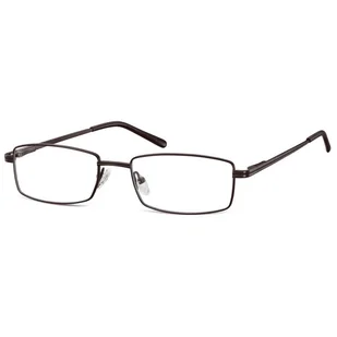 Oprawki korekcyjne zerówki okulary prostokątne metalowe 510C czarne - Okulary korekcyjne, oprawki, szkła - miniaturka - grafika 1