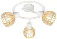 Lampy sufitowe - Candellux Lampa sufitowa reflektorek ATARRI PLAFON SPIRALA 3X25W E14 BIAŁY+DREWNO 98-68125 - miniaturka - grafika 1