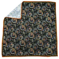 Krawaty i muchy męskie - Poszetka zielona paisley EM 71 - EM Men's Accessories - miniaturka - grafika 1