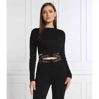 Swetry damskie - CALVIN KLEIN JEANS Sweter | Cropped Fit - grafika 1