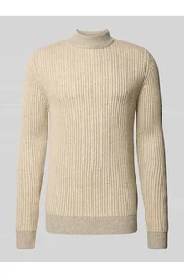 Sweter z dzianiny z prążkowanymi wykończeniami - Blend - Swetry męskie - miniaturka - grafika 1