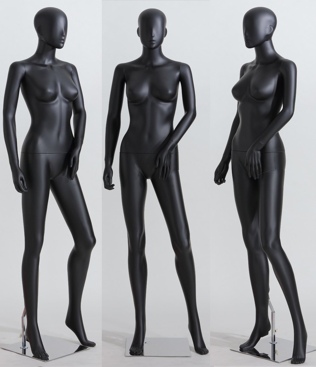 LF4-8 kobieta kobieta męski piękny abstrakcyjny czarny manekin w matowym kształcie nosa i ust