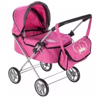 Domki dla lalek - Wózek Dla Lalek Głęboki Gondola Z Torbą Składany Księżniczka - miniaturka - grafika 1