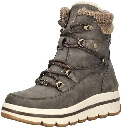 Tom Tailor Damskie 4290040016 modne kozaki, Lava, 37 EU, lawa, 37 EU