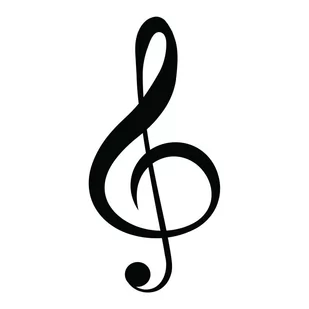 Czarna dekoracja ścienna Wallity Treble Clef - Naklejki na ścianę - miniaturka - grafika 1