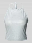 Koszulki i topy damskie - Top z obszyciem kamieniami stras model ‘NICOLA’ - miniaturka - grafika 1